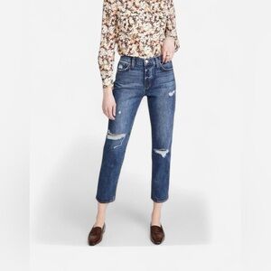 Joe's Jeans Distressed Mid Rise Slim Boyfriend Cropped Blue Jean Women’s 26”